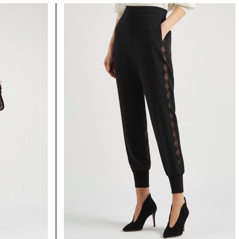STELLA MCCARTNEY  Lace-Trimmed Trousers
